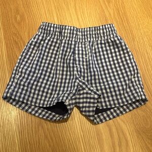 The Beaufort Bonnet Company Navy and White Gingham Baby Shorts